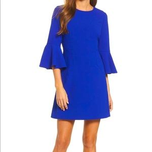 NWT VINCE CAMUTO Bell Sleeve Cobalt Blue Dress